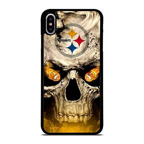 PITTSBURGH STEELERS FOOTBALL SKULL iPhone XS Max Case Cover