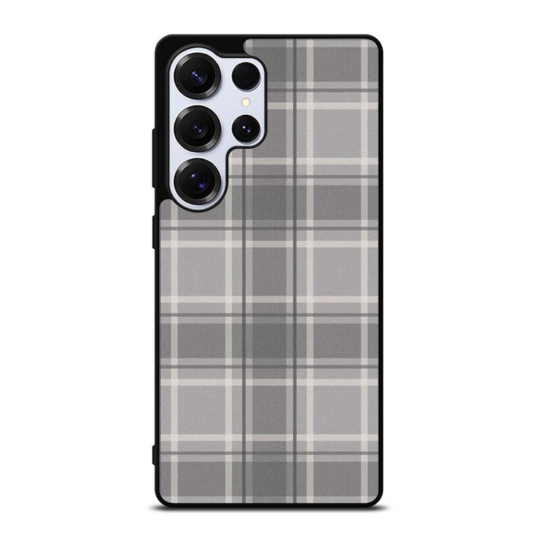 GREY TARTAN PLAID PATTERN Samsung Galaxy S25 Ultra Case Cover