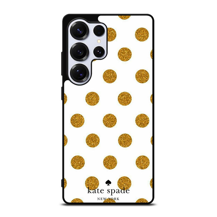 KATE SPADE NEW YORK LOGO GOLDEN POLKADOTS Samsung Galaxy S25 Ultra Case Cover