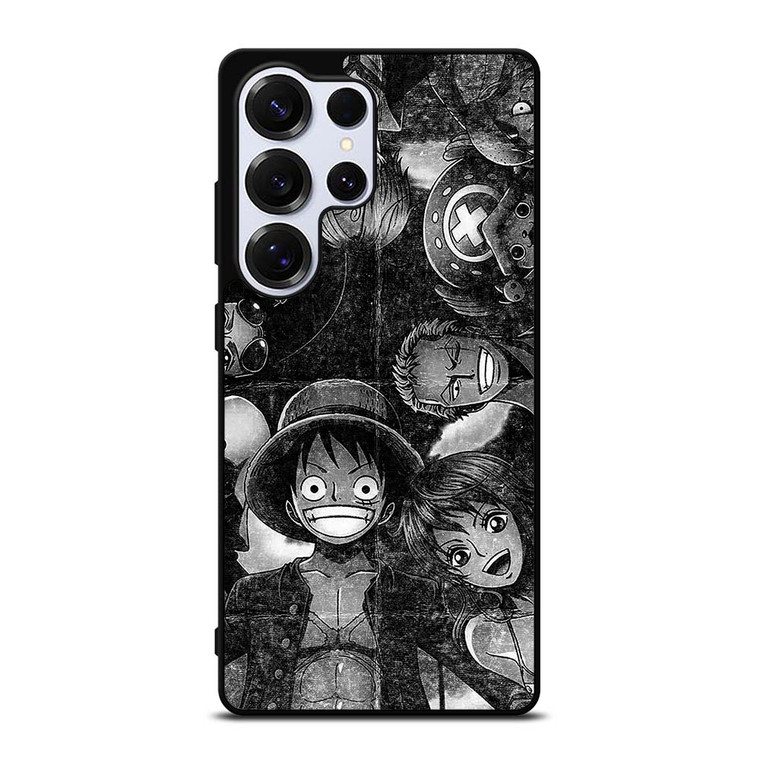 ONE PIECE BLACK WHITE GRUNGE ALL Samsung Galaxy S25 Ultra Case Cover