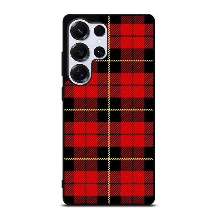 RED BLACK TARTAN PATTERN Samsung Galaxy S25 Ultra Case Cover
