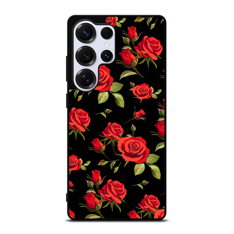 SEAMLESS RED ROSE PATTERN Samsung Galaxy S25 Ultra Case Cover