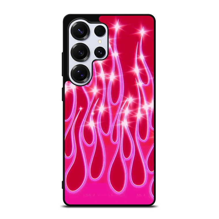 SNINY PINK FLAMES Samsung Galaxy S25 Ultra Case Cover