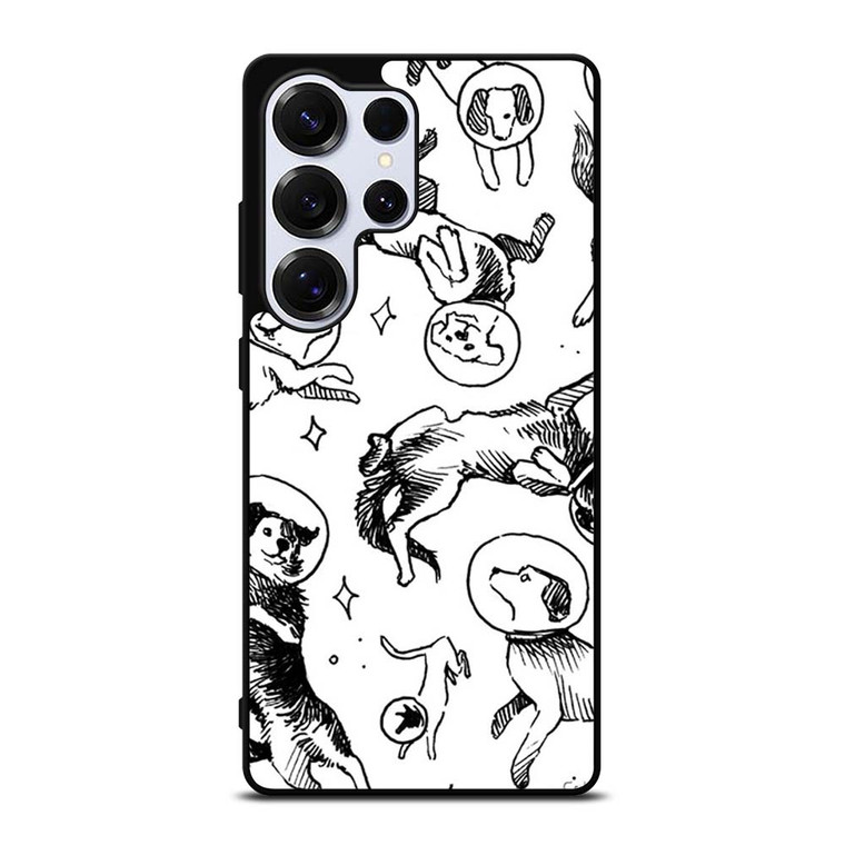SPACE DOG WHITE PATTERN Samsung Galaxy S25 Ultra Case Cover