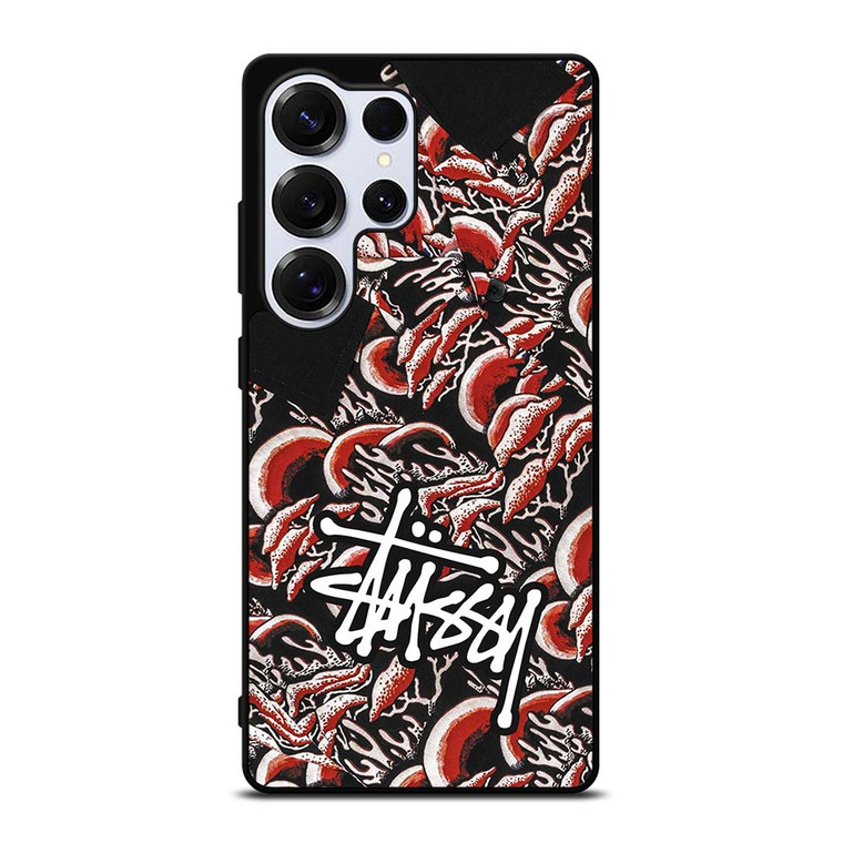 STUSSY CORAL PATTERN Samsung Galaxy S25 Ultra Case Cover