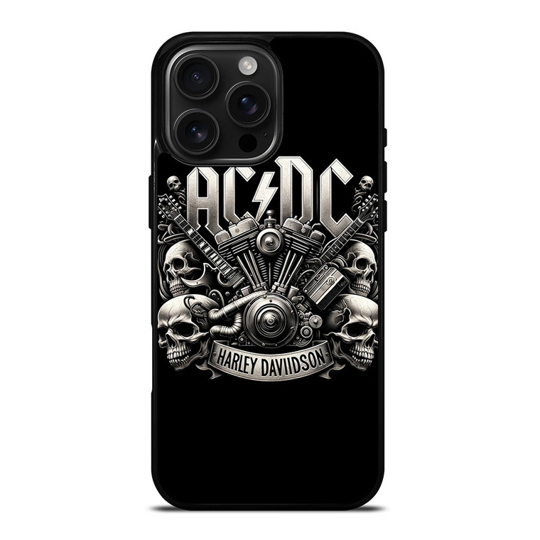 ACDC AC DC HARLEY DAVIDSON LOGO iPhone 16 Pro Max Case Cover