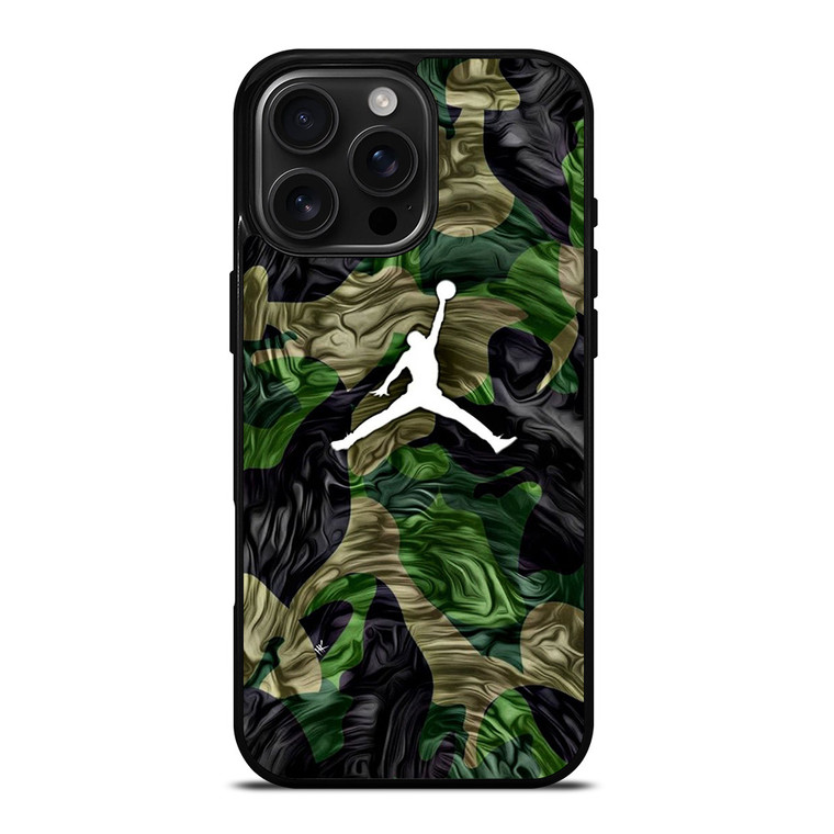 AIR JORDAN LOGO CAMO iPhone 16 Pro Max Case Cover