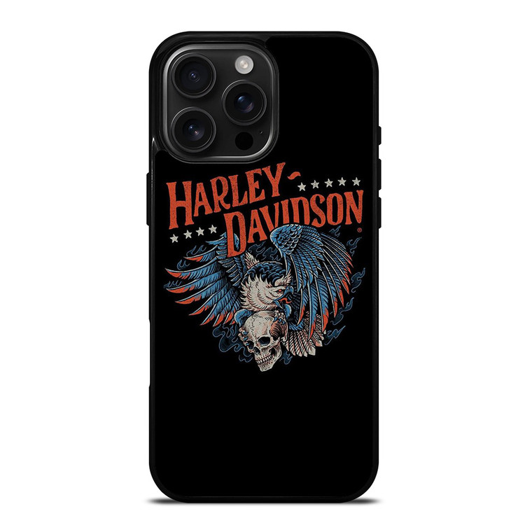 HARLEY DAVIDSON LOGO SKULL EAGLE iPhone 16 Pro Max Case Cover
