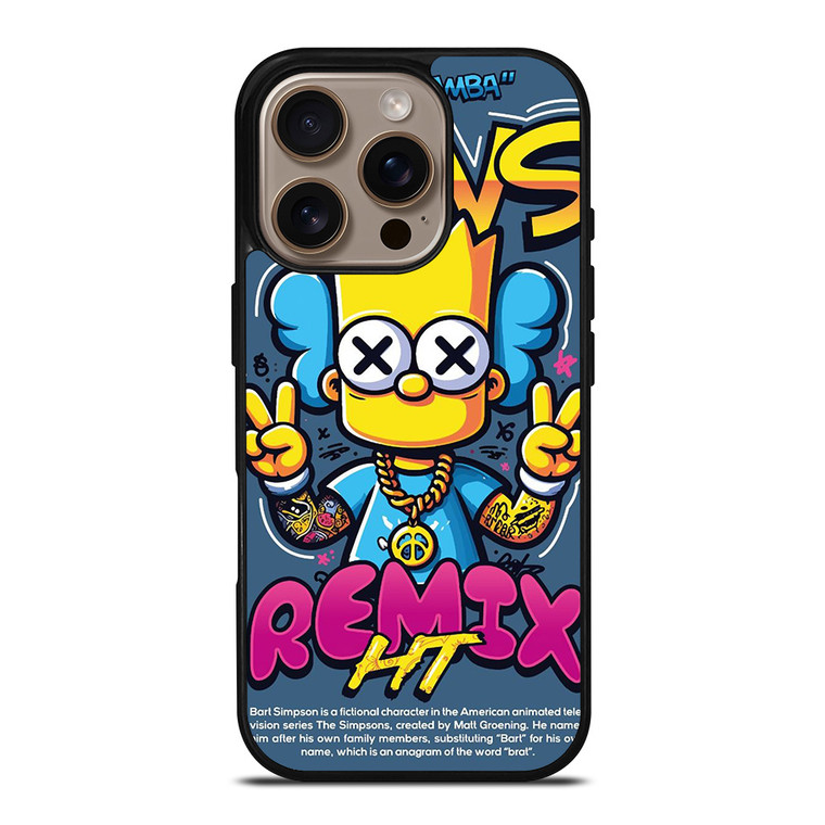 KAWS X BART SIMPSONS iPhone 16 Pro Case Cover