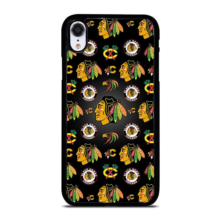 CHICAGO BLACKHAWKS COLLAGE LOGO iPhone XR Case Cover
