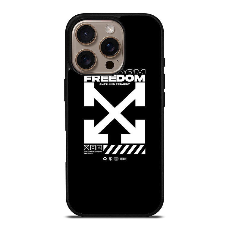 OFF WHITE CLOTHING FREEDOM iPhone 16 Pro Case Cover