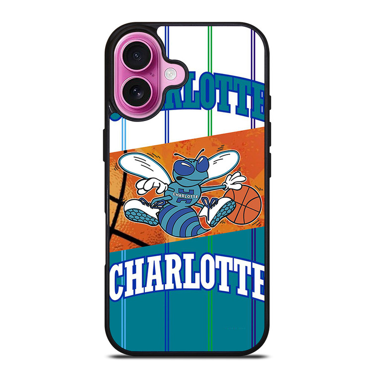 CHARLOTTE HORNETS BASKTEBALL LOGO iPhone 16 Plus Case Cover