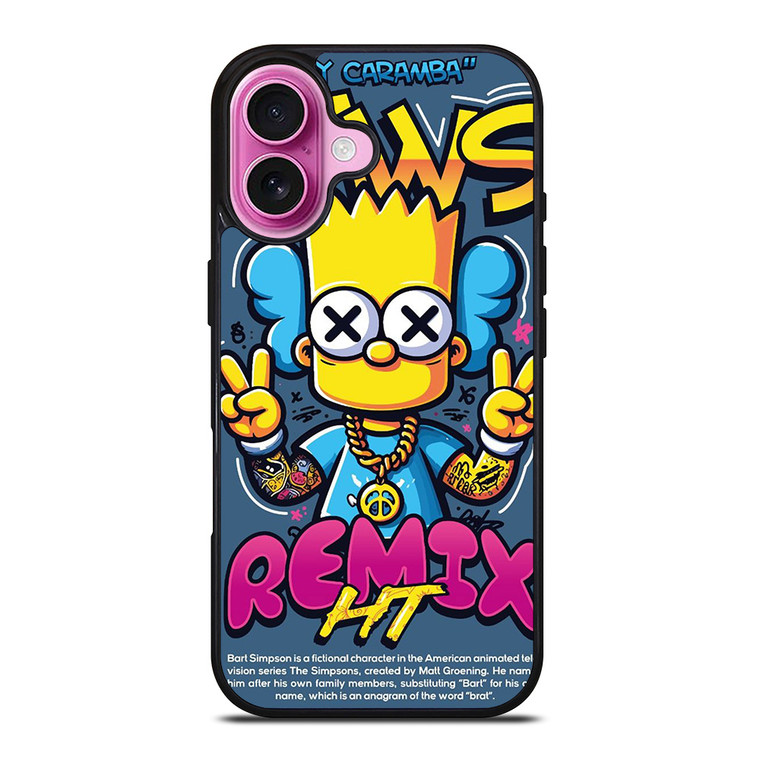 KAWS X BART SIMPSONS iPhone 16 Plus Case Cover