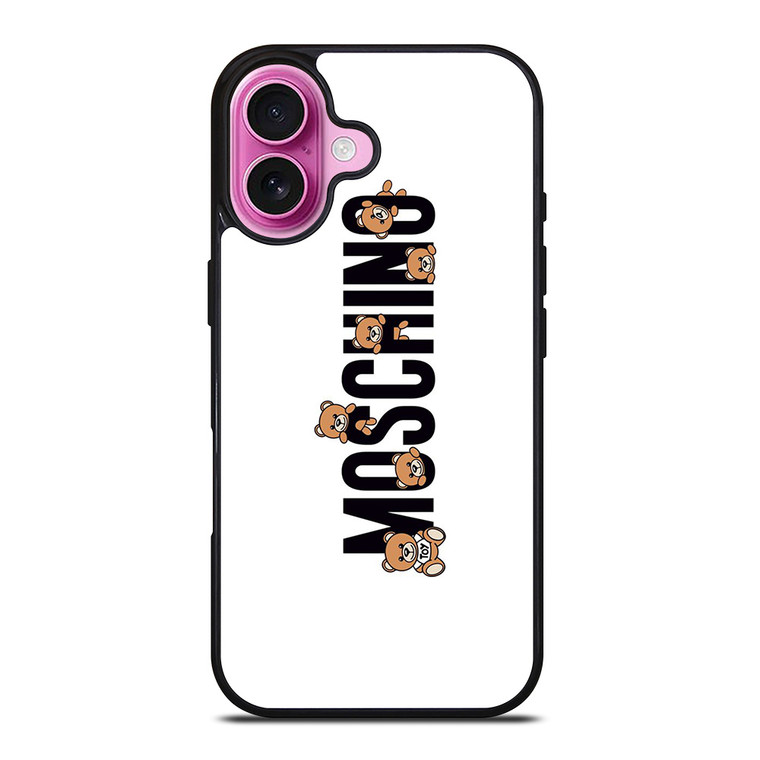 MOSCHINO BEAR LOGO iPhone 16 Plus Case Cover