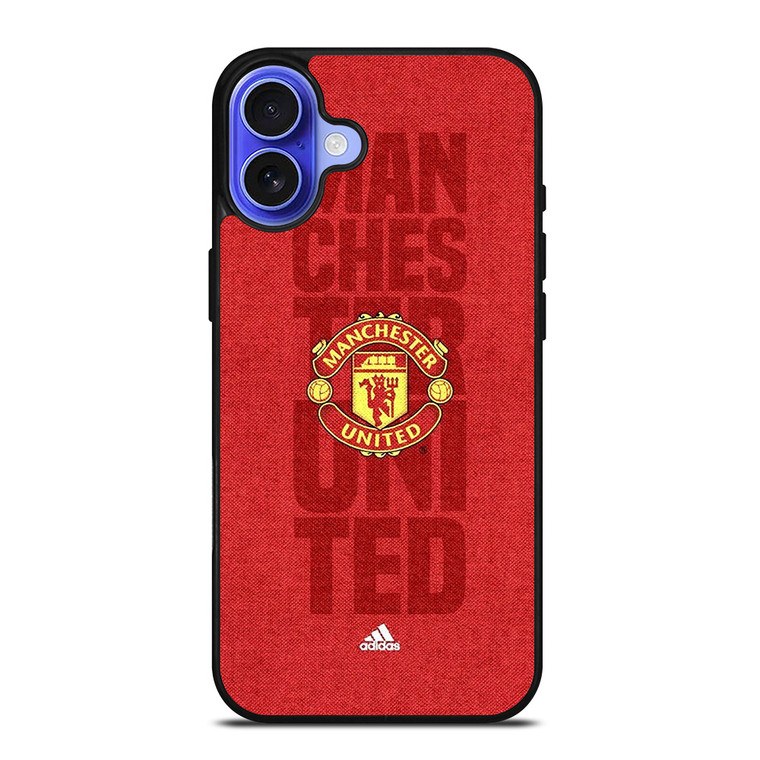 MANCHESTER UNITED FC LOGO ADIDAS iPhone 16 Case Cover