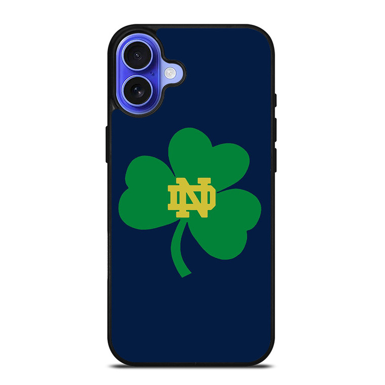 NOTRE DAME FIGHTING IRISH CLOVER LOGO iPhone 16 Case Cover