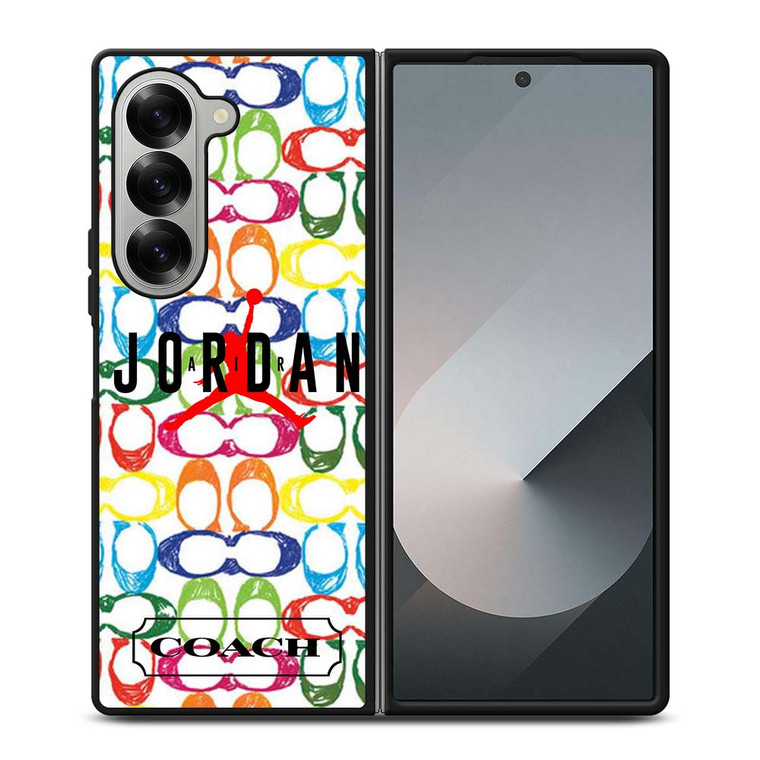 COACH NEW YORK AIR JORDAN COLORFUL Samsung Galaxy Z Fold 6 Case Cover
