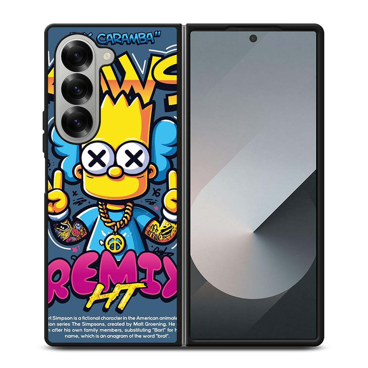 KAWS X BART SIMPSONS Samsung Galaxy Z Fold 6 Case Cover