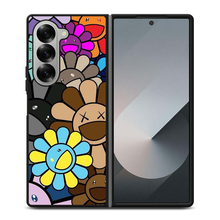 KAWS X TAKASHI MURAKAMI FLOWER Samsung Galaxy Z Fold 6 Case Cover