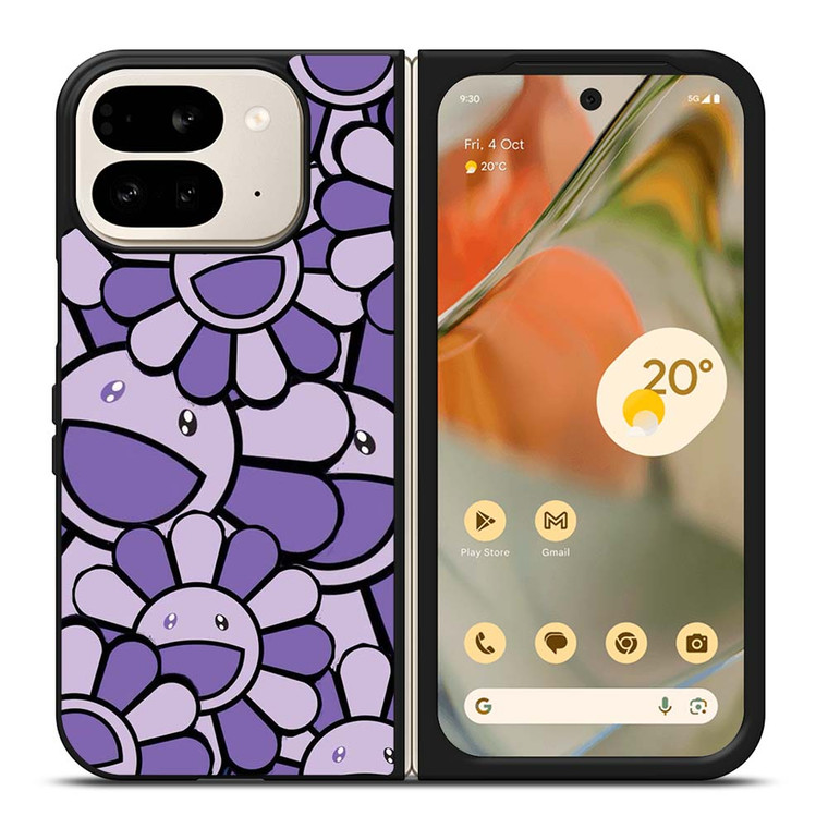 TAKASHI MURAKAMI FLOWER PURPLE Google Pixel 9 Pro Fold Case Cover TAKASHI MURAKAMI FLOWER PURPLE Google Pixel 9 Pro Fold Case Cover