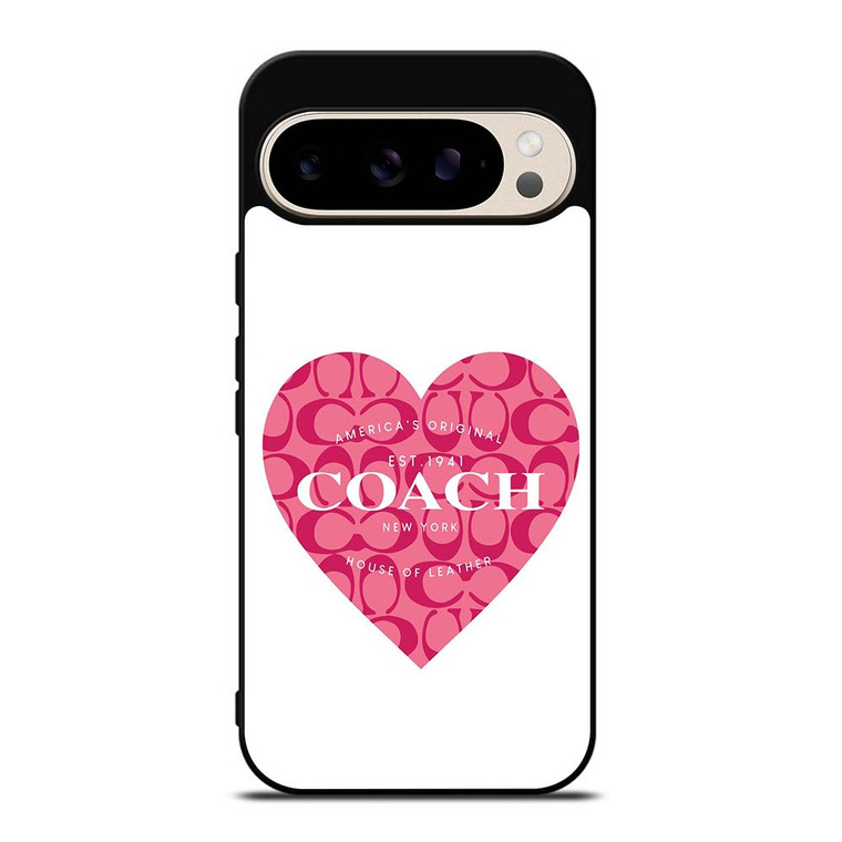COACH NEW YORK PINK HEART Google Pixel 9 Pro Case Cover