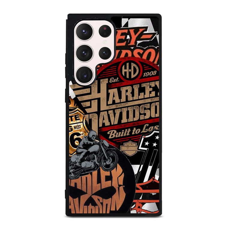 HARLEY DAVIDSON MOTORCYCLE LOGO COLLAGE Samsung Galaxy S23 Ultra Case Cover HARLEY DAVIDSON MOTORCYCLE LOGO COLLAGE Samsung Galaxy S23 Ultra Case Cover