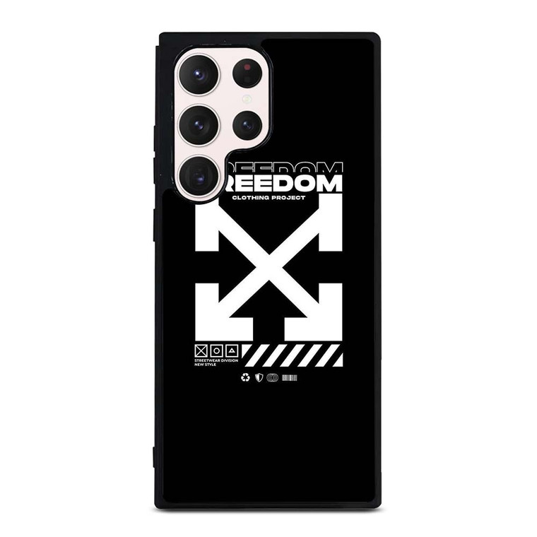 OFF WHITE CLOTHING FREEDOM Samsung Galaxy S23 Ultra Case Cover OFF WHITE CLOTHING FREEDOM Samsung Galaxy S23 Ultra Case Cover