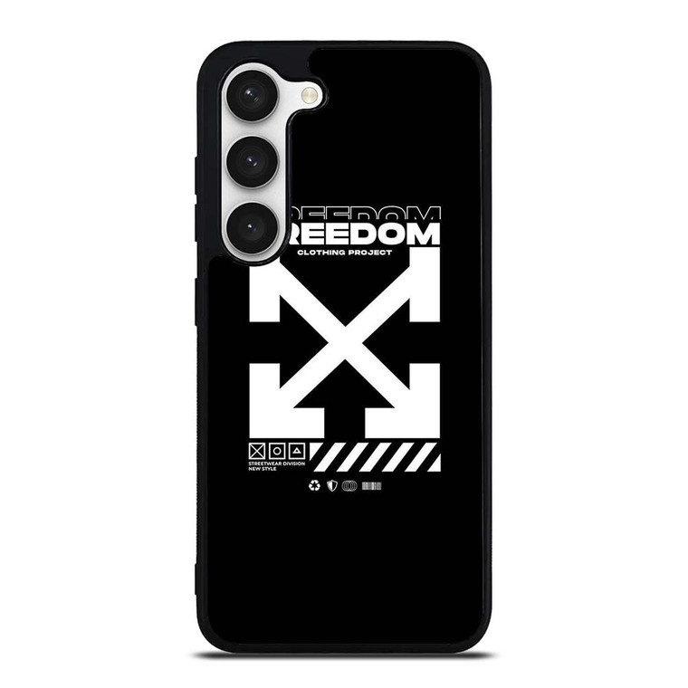 OFF WHITE CLOTHING FREEDOM Samsung Galaxy S23 Case Cover OFF WHITE CLOTHING FREEDOM Samsung Galaxy S23 Case Cover