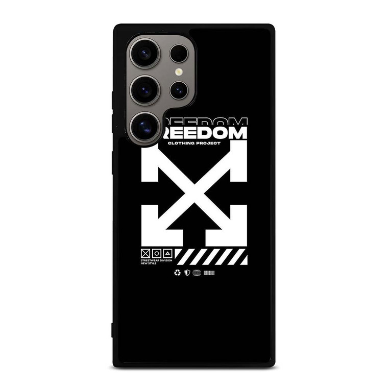 OFF WHITE CLOTHING FREEDOM Samsung Galaxy S24 Ultra Case Cover OFF WHITE CLOTHING FREEDOM Samsung Galaxy S24 Ultra Case Cover