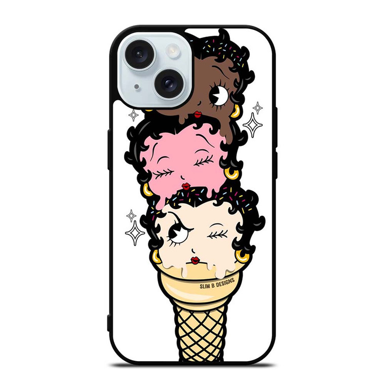 BETTY BOOP ICE CREAM iPhone 15 Case Cover BETTY BOOP ICE CREAM iPhone 15 Case Cover