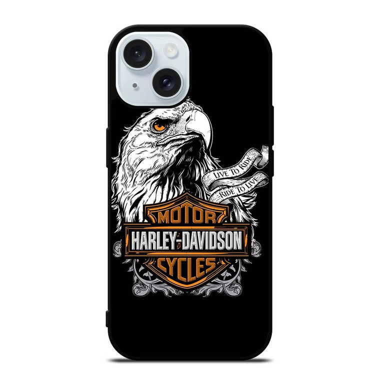 HARLEY DAVIDSON LOGO EAGLE iPhone 15 Case Cover