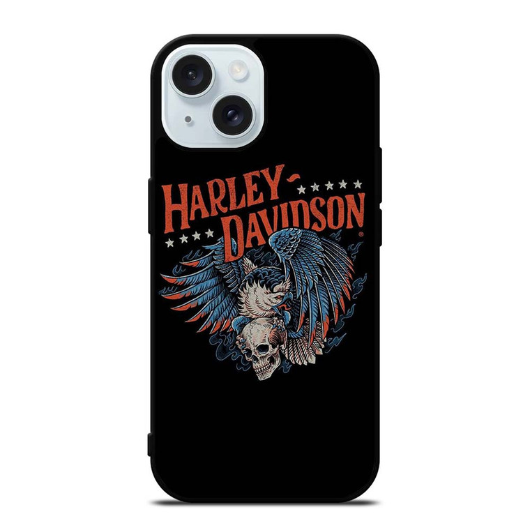 HARLEY DAVIDSON LOGO SKULL EAGLE iPhone 15 Case Cover
