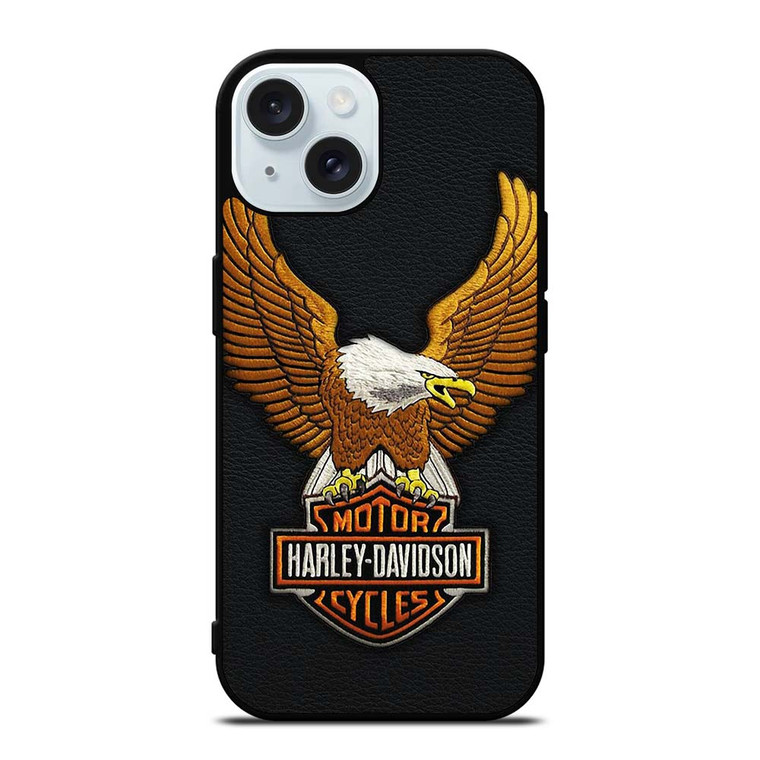 HARLEY DAVIDSON MOTORCYCLE BADGE LOGO iPhone 15 Case Cover HARLEY DAVIDSON MOTORCYCLE BADGE LOGO iPhone 15 Case Cover