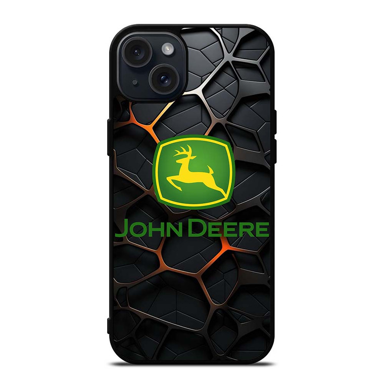 JOHN DEERE TRACTOR LOGO STEEL EMBLEM iPhone 15 Plus Case Cover