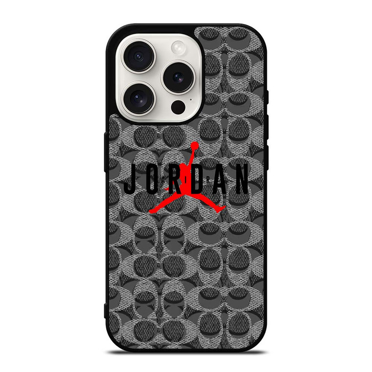 COACH NEW YORK AIR JORDAN BLACK iPhone 15 Pro Case Cover
