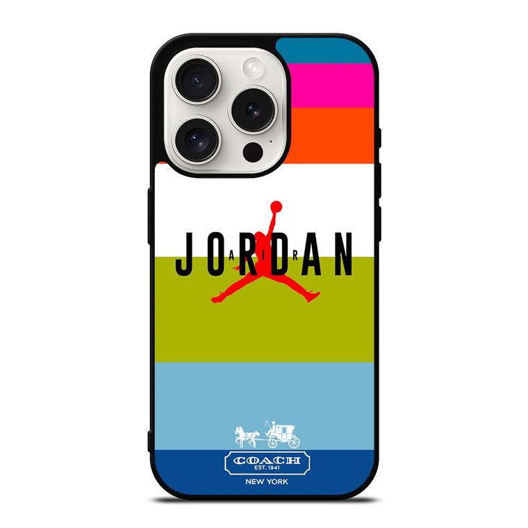 COACH NEW YORK AIR JORDAN STRIPE iPhone 15 Pro Case Cover