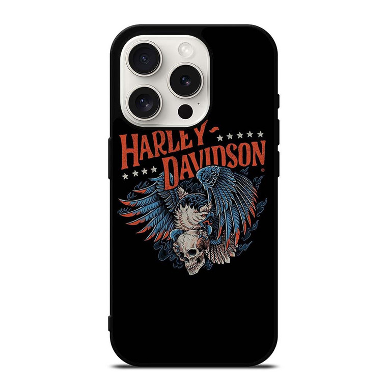 HARLEY DAVIDSON LOGO SKULL EAGLE iPhone 15 Pro Case Cover