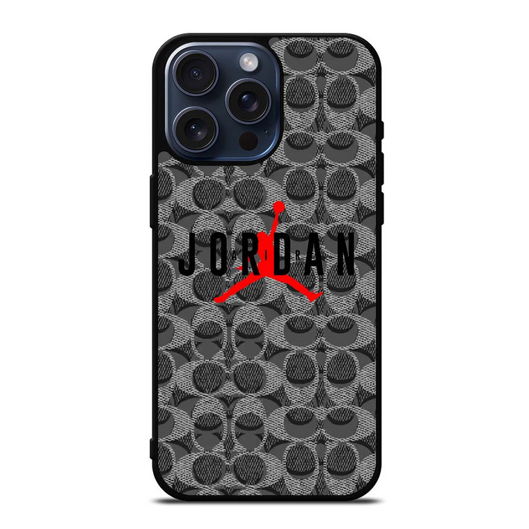COACH NEW YORK AIR JORDAN BLACK iPhone 15 Pro Max Case Cover