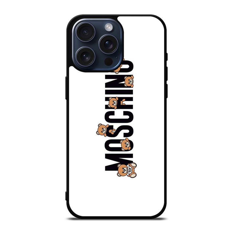 MOSCHINO BEAR LOGO iPhone 15 Pro Max Case Cover