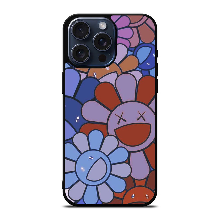 TAKASHI MURAKAMI FLOWER X KAWS iPhone 15 Pro Max Case Cover