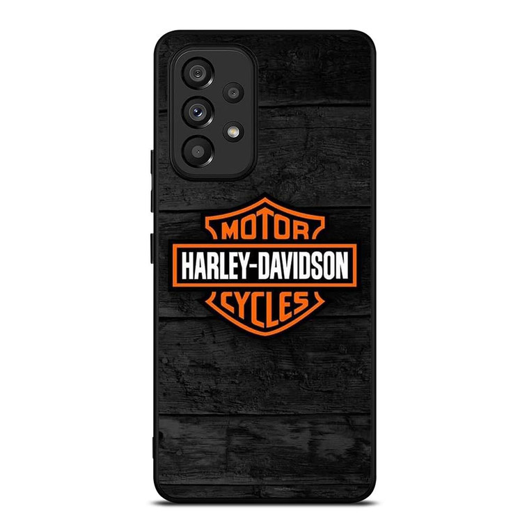 HARLEY DAVIDSON MOTORCYCLE WOODEN LOGO Samsung Galaxy A53 Case Cover