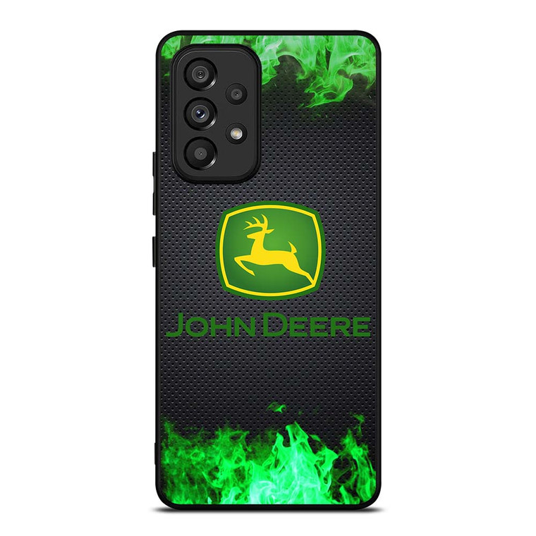 JOHN DEERE TRACTOR LOGO GREEN FIRE Samsung Galaxy A53 Case Cover