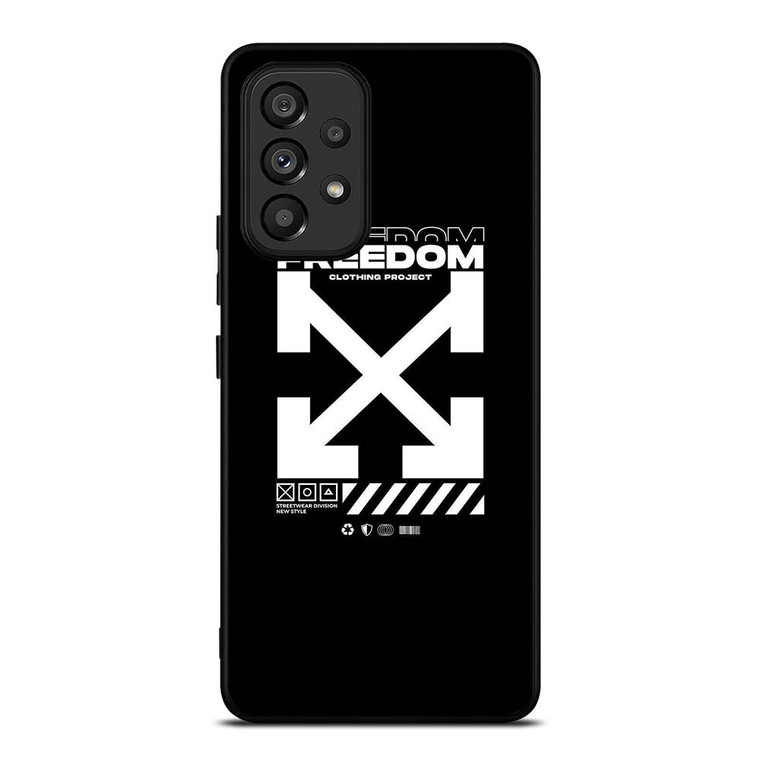 OFF WHITE CLOTHING FREEDOM Samsung Galaxy A53 Case Cover