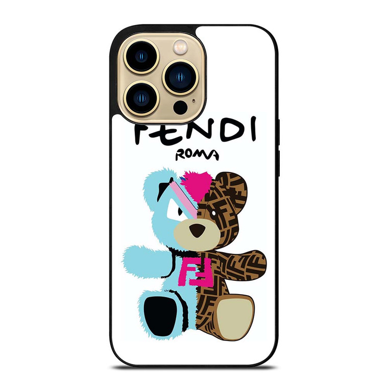 FENDI ROMA BEAR LOGO iPhone 14 Pro Max Case Cover
