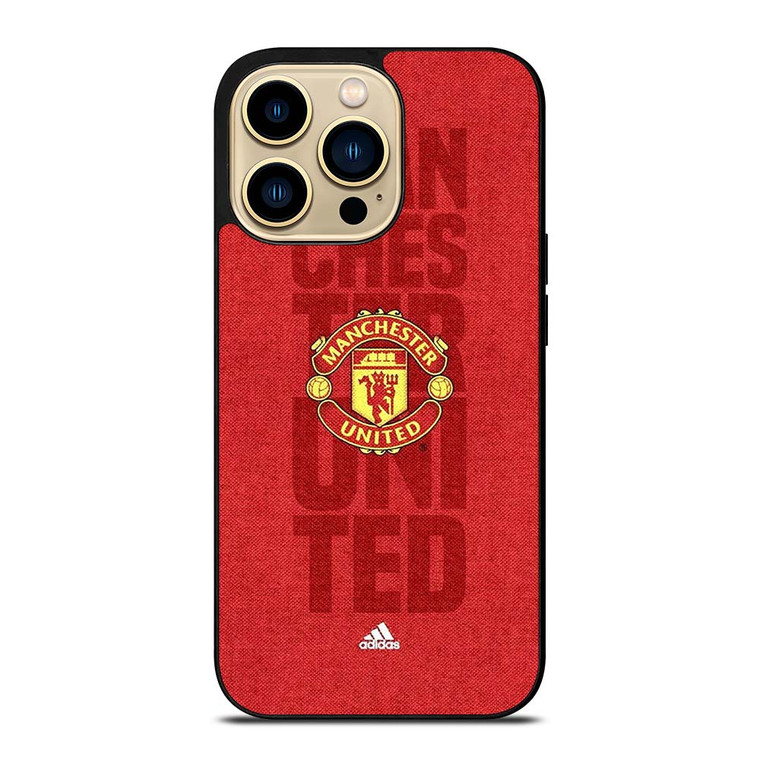 MANCHESTER UNITED FC LOGO ADIDAS iPhone 14 Pro Max Case Cover