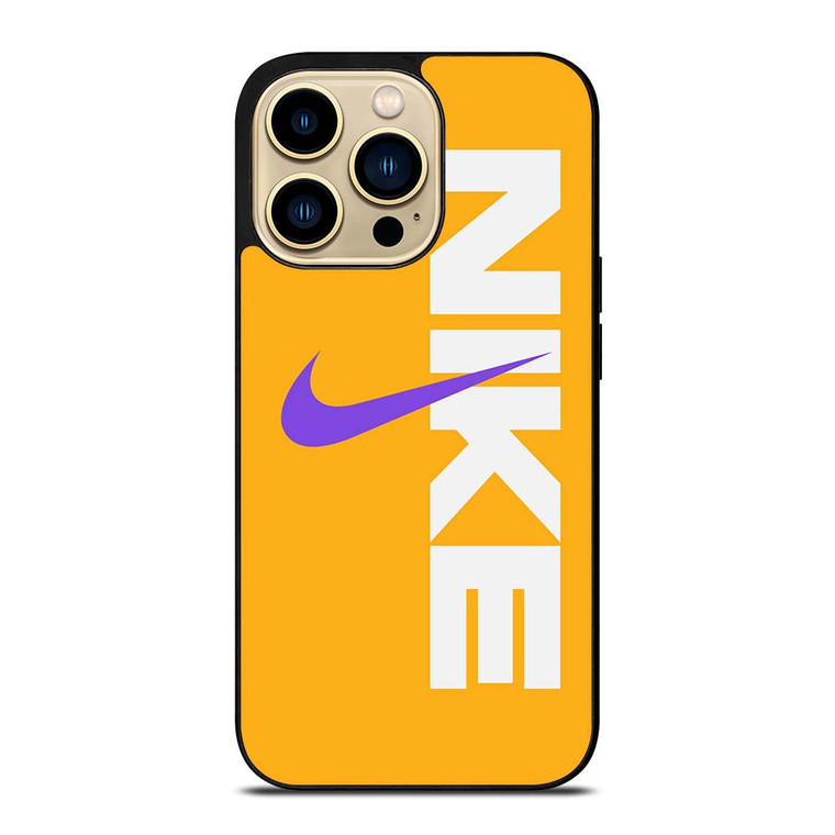 NIKE LOGO PURPLE YELLOW iPhone 14 Pro Max Case Cover
