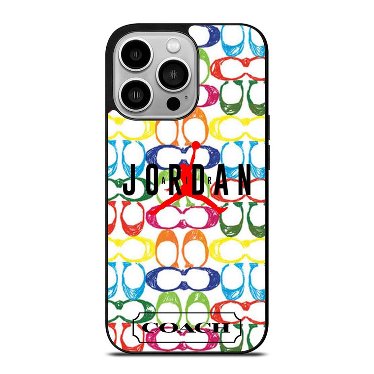 COACH NEW YORK AIR JORDAN COLORFUL iPhone 14 Pro Case Cover