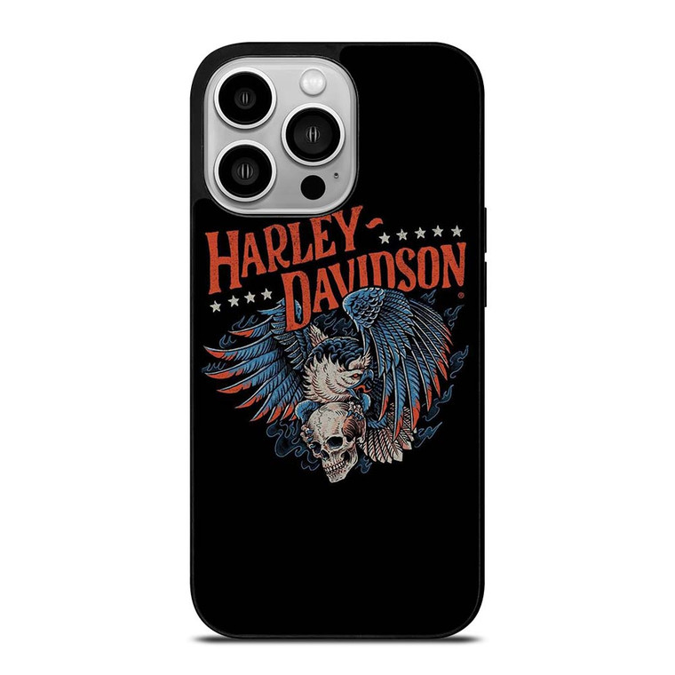 HARLEY DAVIDSON LOGO SKULL EAGLE iPhone 14 Pro Case Cover