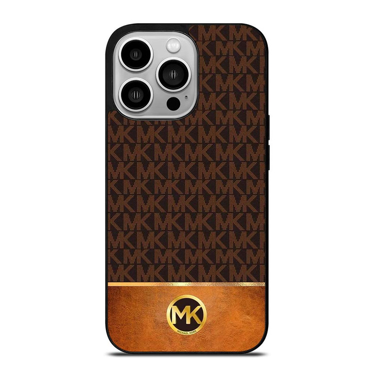 MICHAEL KORS MK LOGO BROWN ICON iPhone 14 Pro Case Cover