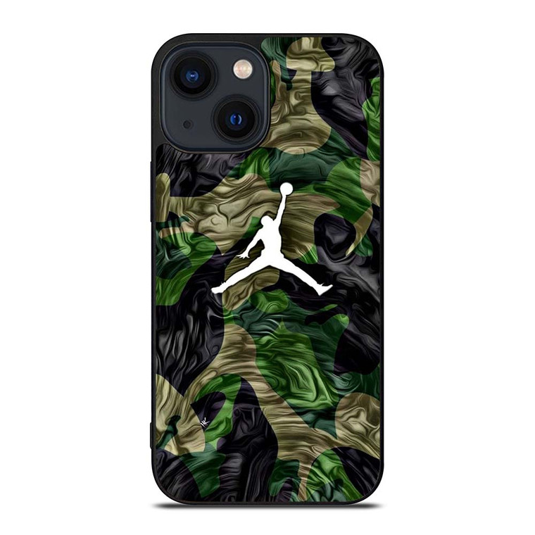 AIR JORDAN LOGO CAMO iPhone 14 Plus Case Cover